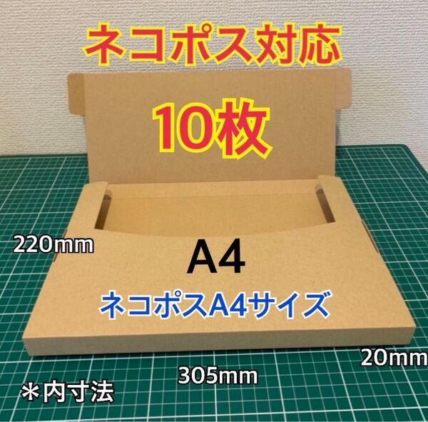 ♪ ♪ ●【10枚】A4サイズ(大)ネコポス対応 段ボール箱