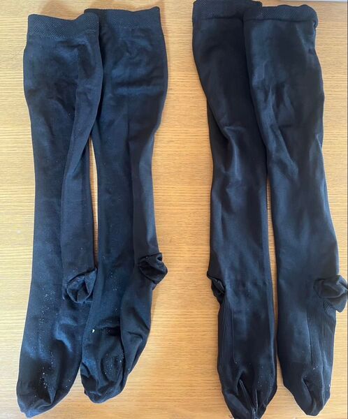 黒靴下 2個セット ハイソックス