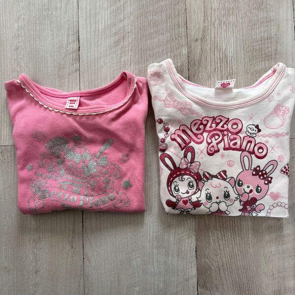 メゾピアノ Tシャツ 2枚セット 半袖100 長袖110
