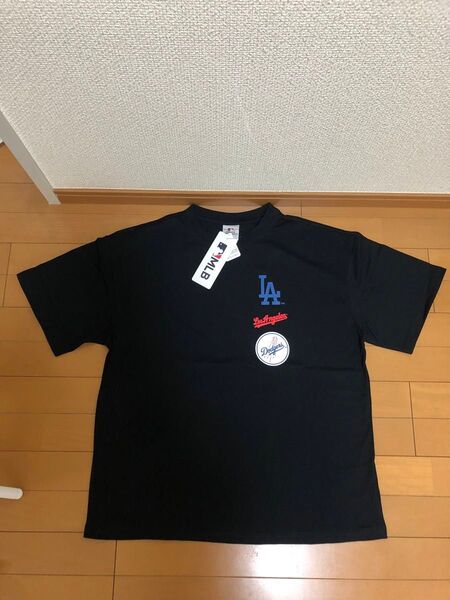 新品ロサンゼルス ドジャース黒色Tシャツ★大リーグ、LLサイズ大谷翔平メジャー 大リーグ プロ野球