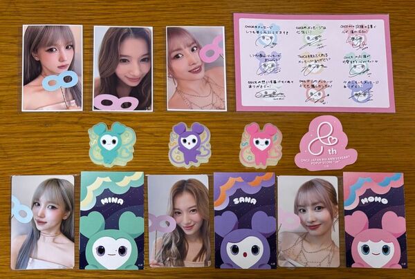 TWICE ポップアップ POPUP FC会員 特典 トレカ ミナ サナ モモ ミサモ フォトカード アクリルステッカー