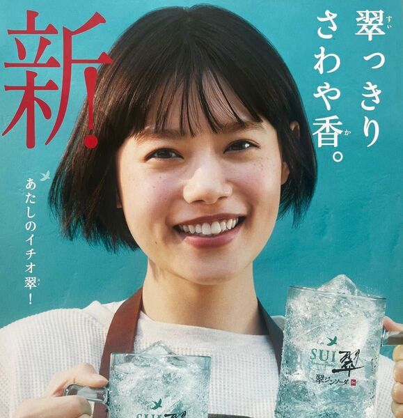 【非売品】杉咲花さん サントリー ジン翠 キャンペーンポスター 51×25cm ②
