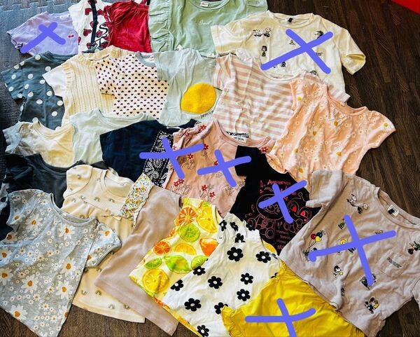 【17点バラ売り可能】女の子服まとめ売り 半袖 保育園着 80㌢ 90㌢