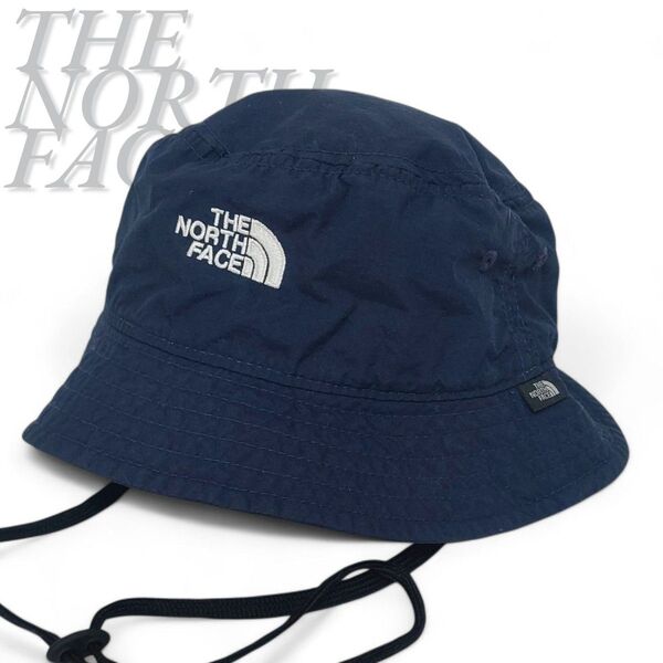 美品 THE NORTH FACE ノースフェイス キッズ バケット ハット KIDS Hat 帽子 NNJ01703 ネイビー
