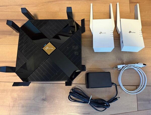 TP-Link ルータ AX6000+中継器RE605X 2台セット