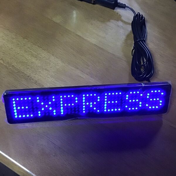 12Vシガーソケット EXPRESSプレート LED ブルー エクスプレス カー