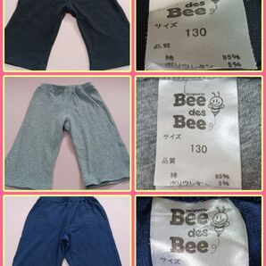 Bee des Bee ハーフパンツ 3枚セット 130 夏 半ズボン 男の子 女の子 韓国 子供服 保育園 まとめ売り