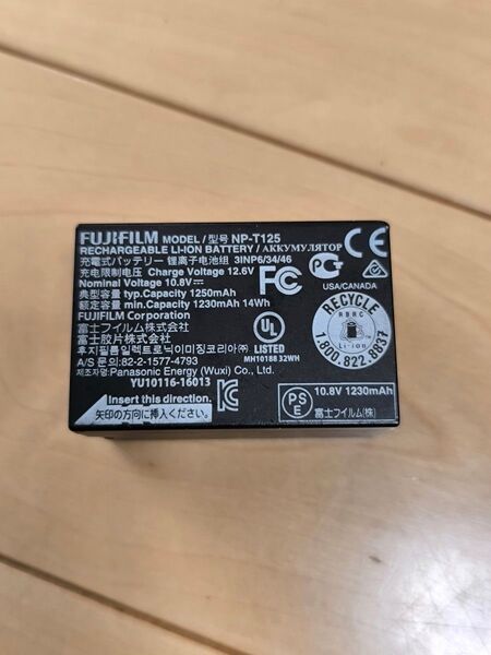 純正品 FUJIFILM 富士フィルム NP-T125 バッテリー GFX50S GFX50R GFX100 劣化極小