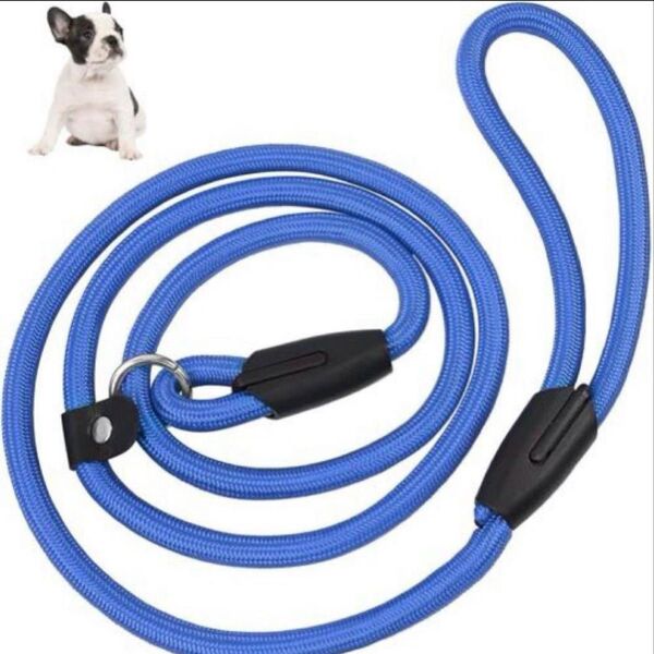 犬用 リード ドッグ スリップリード 小型犬 中型犬 しつけリード ペット用品 青