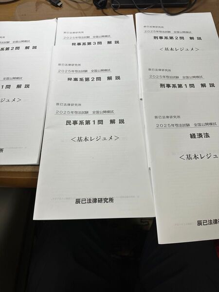 【辰巳法律研究所】令和7年度 2025年 司法試験 全国公開模試