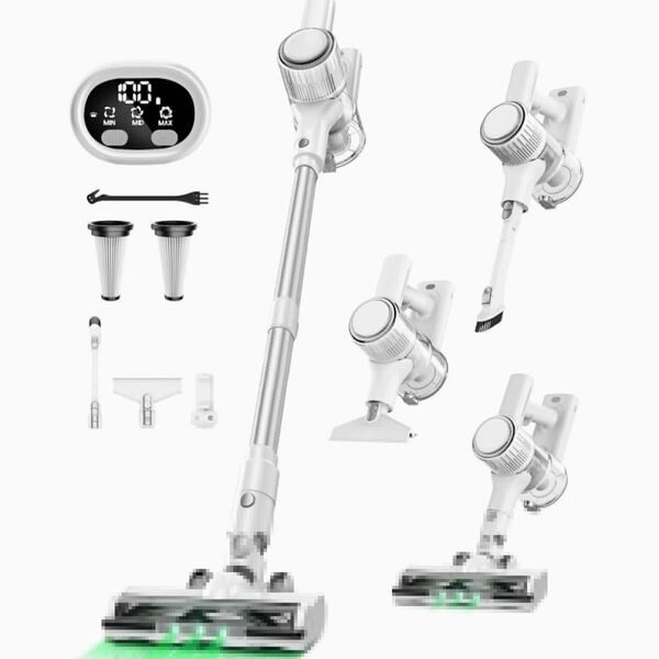 掃除機 コードレス 充電式 46000pa ハンディクリーナー スティッククリーナー 2way 超強力吸引 軽量 LEDライト