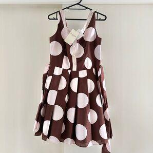 EmilyTempleCute ワンピース 茶色 ブラウン ドット 水玉