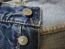 50s オリジナル ビンテージ LEVIS 501 XX 革パッチ インディゴ デニム カットオフ ショーツ W32 パンツ リーバイス Vステッチ 隠しリベット_画像4