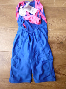 * new goods * trust. made in Japan * Mizuno swimsuit half suit 130cm swim swim pink blue swimming pool 