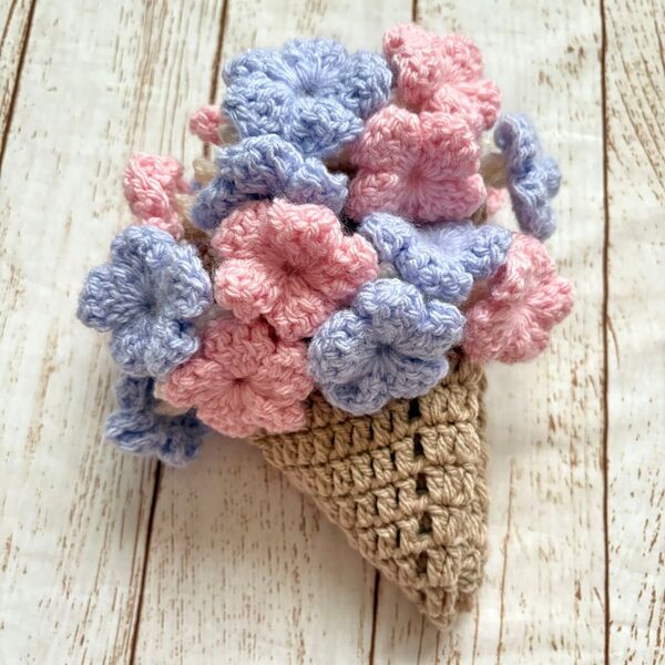 ブーケラグ ブーケブランケット マット インテリア雑貨 花束のラグ 花束のマット ハンドメイド マルチカバー 花束ブランケット