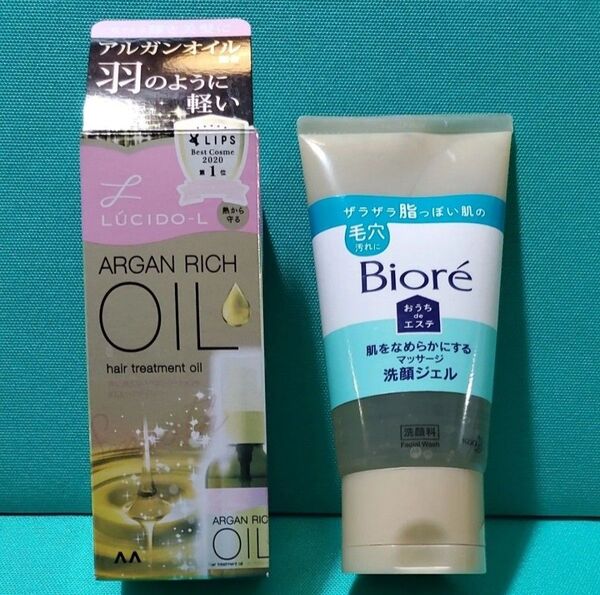 『ビオレ おうちdeエステ 洗顔ジェル』『ルシードエル オイルトリートメント #EXヘアオイル 洗い流さない ヘアトリートメント』