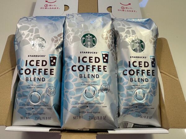 スターバックス コーヒー豆3袋 アイスコーヒーブレンド 250g×3 STARBUCKS スタバ