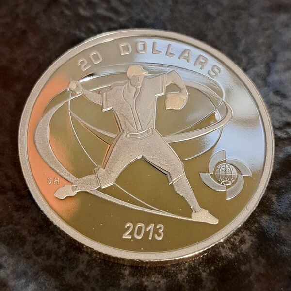 ロイヤルカナディアンミントコイン 20ドル銀貨 品位SV999 純銀 ピュアシルバー 1oz 野球