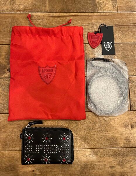supreme HTC Studded Wallet/leather/レザー/BLACK/ブラック