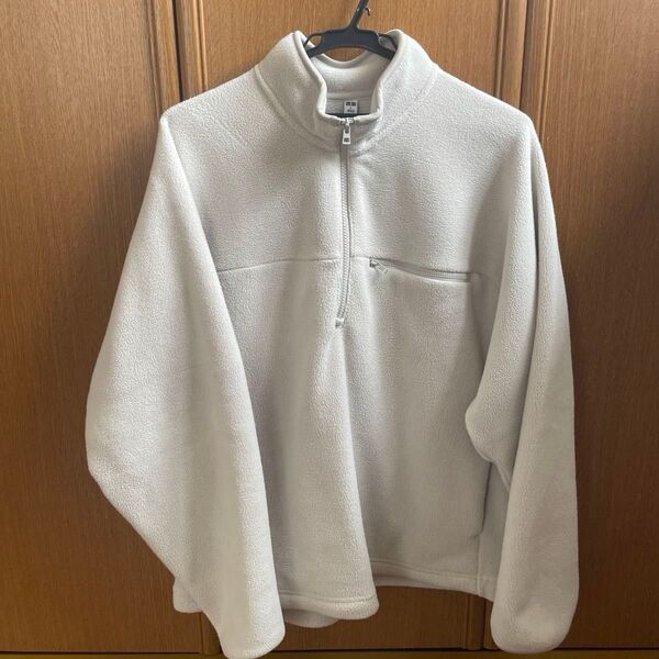 UNIQLO ユニクロ フリースハーフジッププルオーバー ホワイト系 L ¥2,990