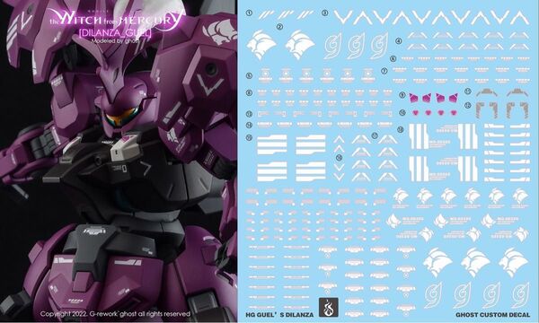 HG 1/144 機動戦士ガンダム ディランザ (グエル専用機)用水転写デカール 他社製 ガンダム ガンプラ プラモデル