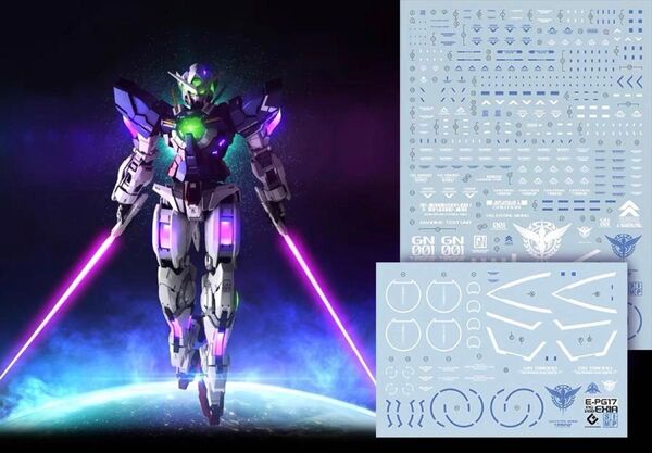 PG 1/60 ガンダムエクシア用蛍光水転写式デカール 他社製 ガンダム ガンプラ プラモデル