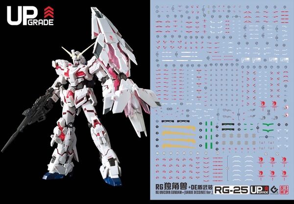 RG 1/144 ユニコーンガンダム用蛍光水転写式デカール 他社製 ガンダム ガンプラ プラモデル
