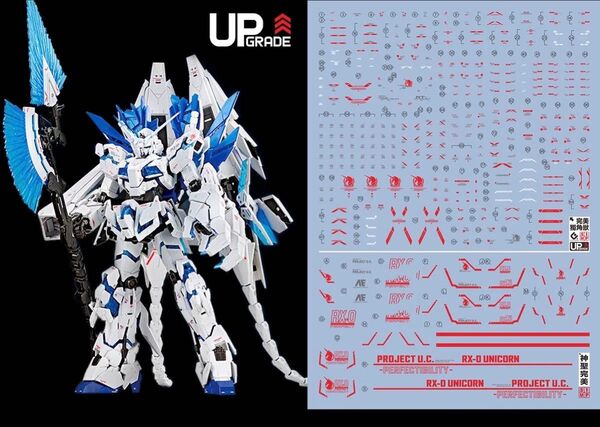 RG 1/144 ユニコーンガンダム ペルフェクティビリティ用水転写式デカール 赤 他社製 ガンダム ガンプラ プラモデル