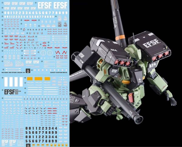 MG 1/100 スタークジェガン用水転写式デカール 他社製 ガンダム ガンプラ プラモデル