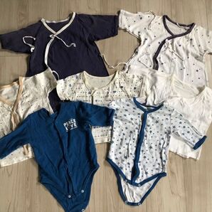 男の子 ベビー服 肌着 ロンパース まとめ売り 7着セット