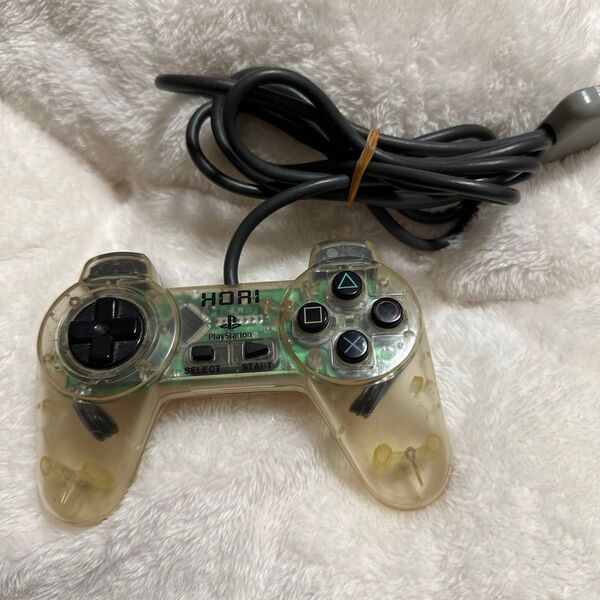 HORI プレイステーション用コントローラー クリア(ジャンク品)