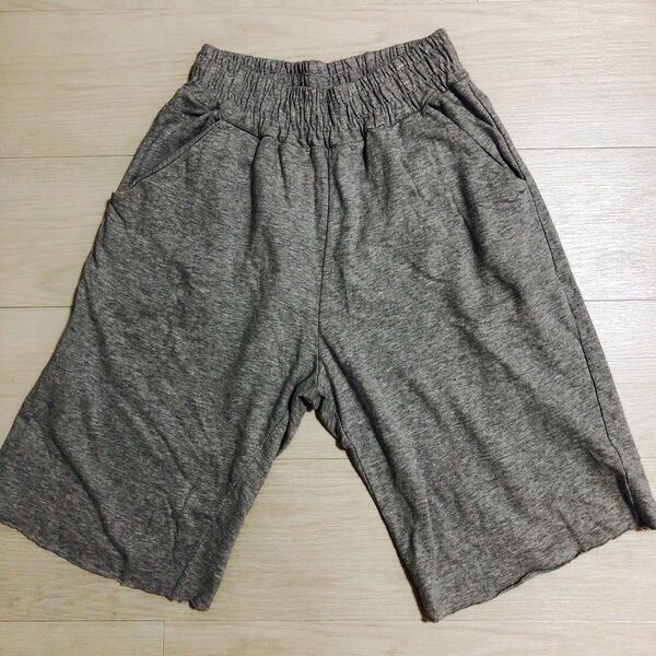 ハーフパンツ 部屋着 ルームパンツ グレー レディース M