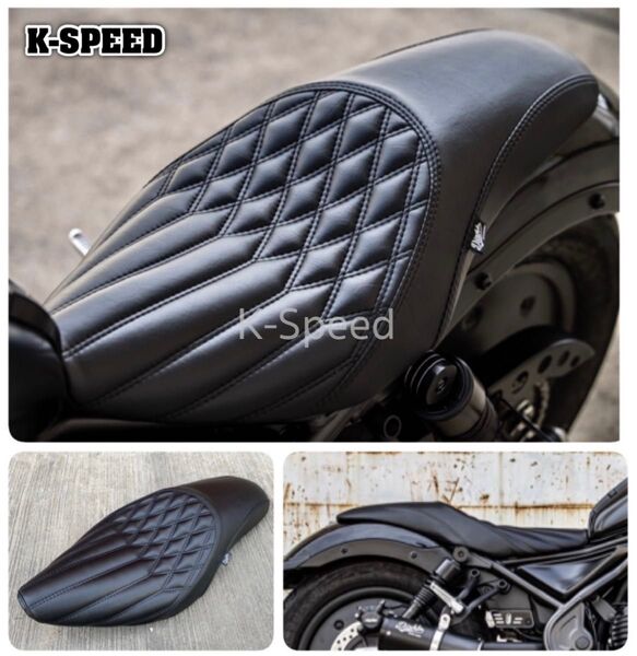 ホンダ レブル 250 500 ダイヤステッチローダウン ガンファイターシート