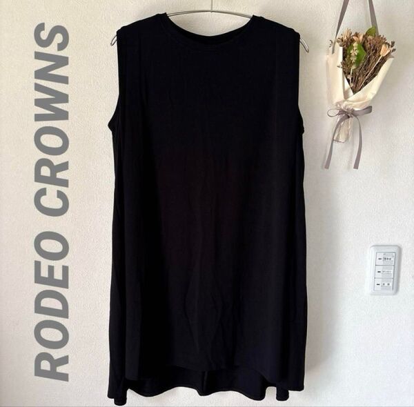 RODEO CROWNS ロデオクラウンズ ノースリーブフレアトップス