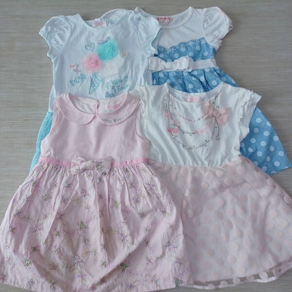 キッズ服 ワンピース 4点セット 100cm メゾピアノ