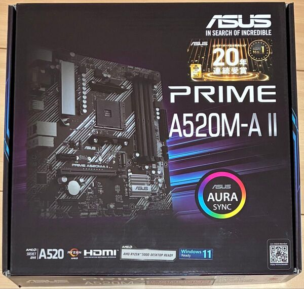 【新品未開封】A520M-AII マザーボードAM4 ASUS