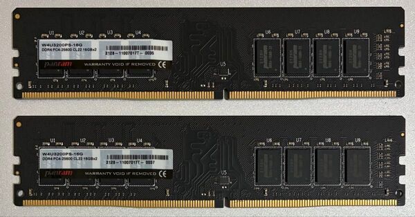 【中古】DDR4-3200 32GB(16GB×2枚) CFD