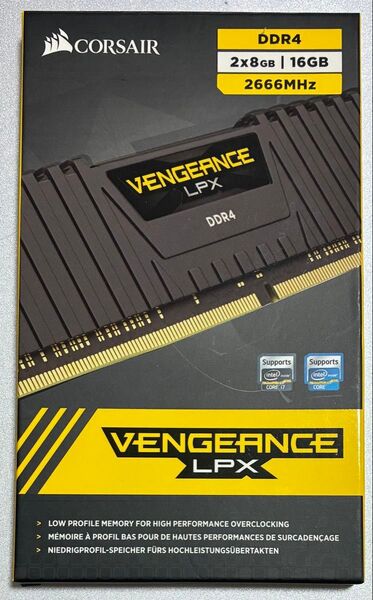 【中古】DDR4-2666 16GB(8GB×2枚) CORSAIR
