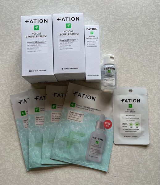 【新品】FATION パティオン トラブルセラム2本、トラブルクリーム、スポットパッチ、セラムマスク、トナー