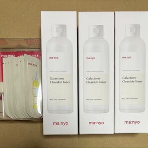 【新品】魔女工場 マニョ ガラクトミークリアスキントナー210ML×3本、ハートフィットアンプル、クレンジングオイルサンプル