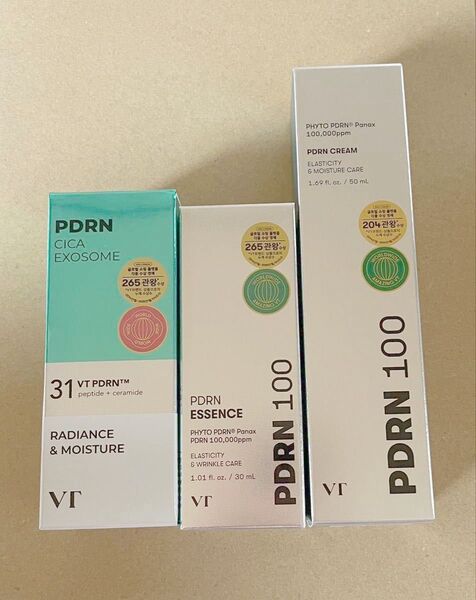 【新品】VT ブイティー PDRNシカエクソソームアンプル、PDRNエッセンス100.PDRNクリーム100