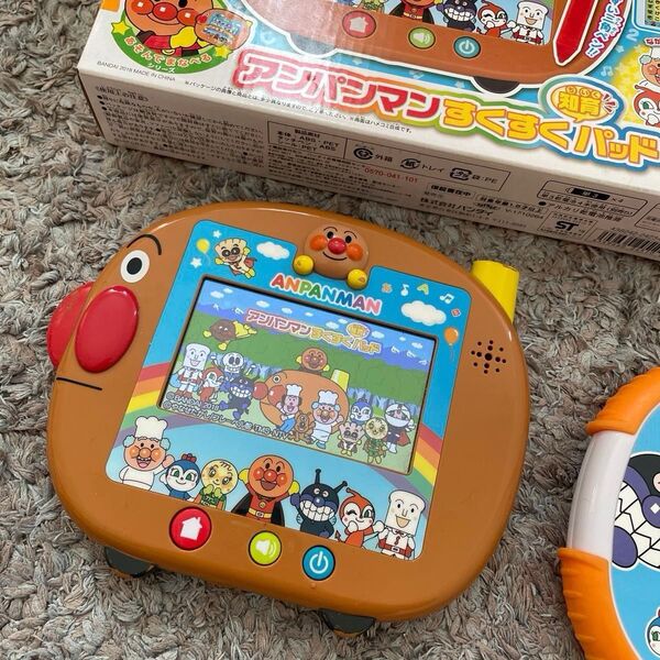 BANDAI アンパンマン すくすく知育パッド 説明書付き