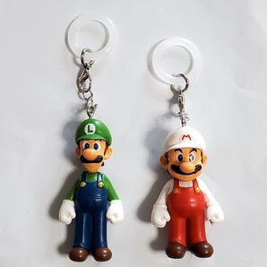 マリオ ルイージ フィギュアキーホルダー あアンブレラマーカー 2個セット