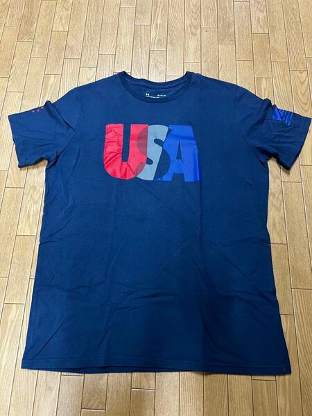 アンダーアーマーUSA 半袖Tシャツ ネイビー 中古 under armor