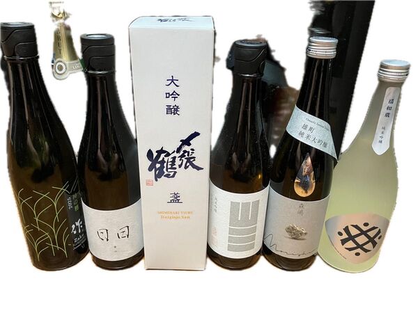 四合瓶6本セット ①作 ②日日 ③〆張鶴 ④山三 ⑤森嶋 ⑥福和蔵
