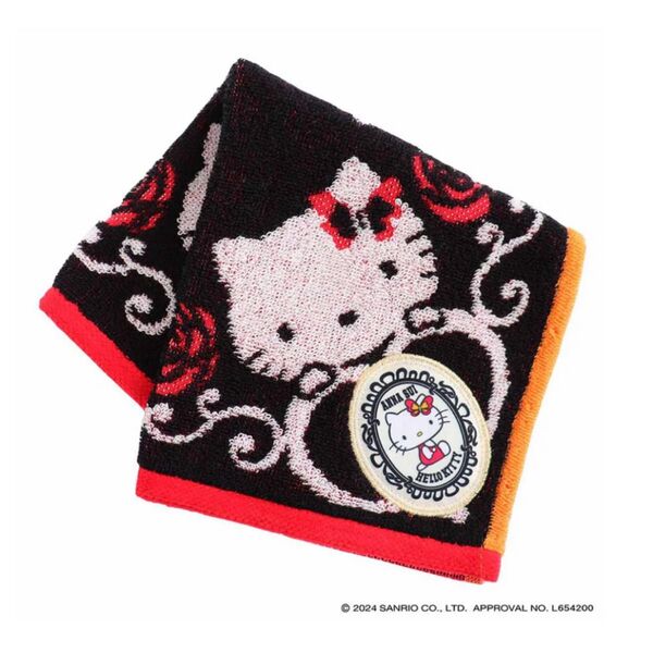 ANNA SUI アナスイ キティちゃん コラボ タオルハンカチ ブラック ハローキティ