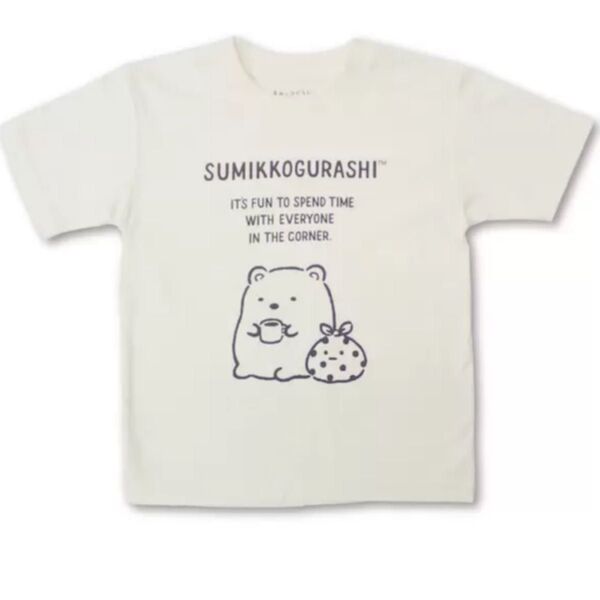 すみっコぐらし キッズ 半袖 Tシャツ 90cm 生成り