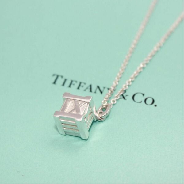 美品 Tiffany&Co. ティファニー アトラス キューブ ネックレス