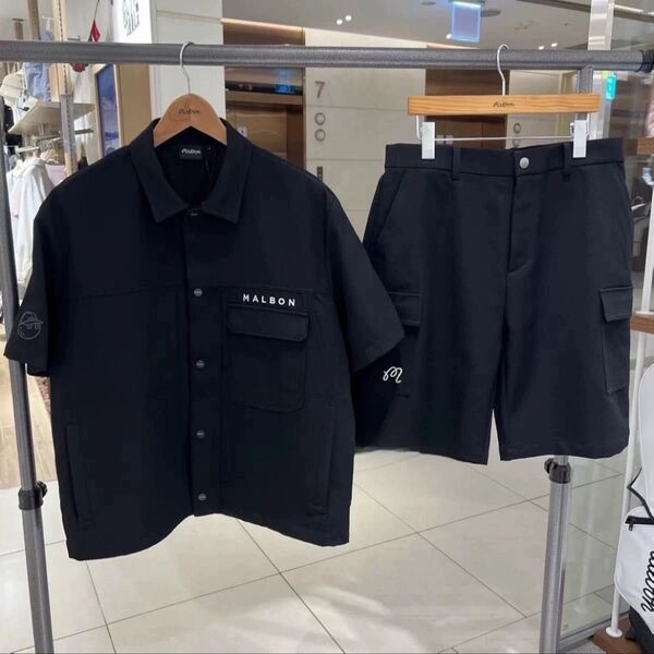 マルボンメンズ 半袖シャツ ショートパンツ 上下2点セット