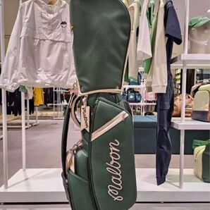 Malbon golf マルボン ゴルフ キャディバッグ キャスター型 グリーン ゴルフバッグ